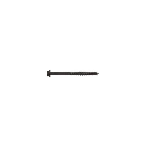 Concrete Screw Anchor, 1/4" Dia., Hex Washer, 4" L, Carbon Steel Bronze Stalgard, 500 PK